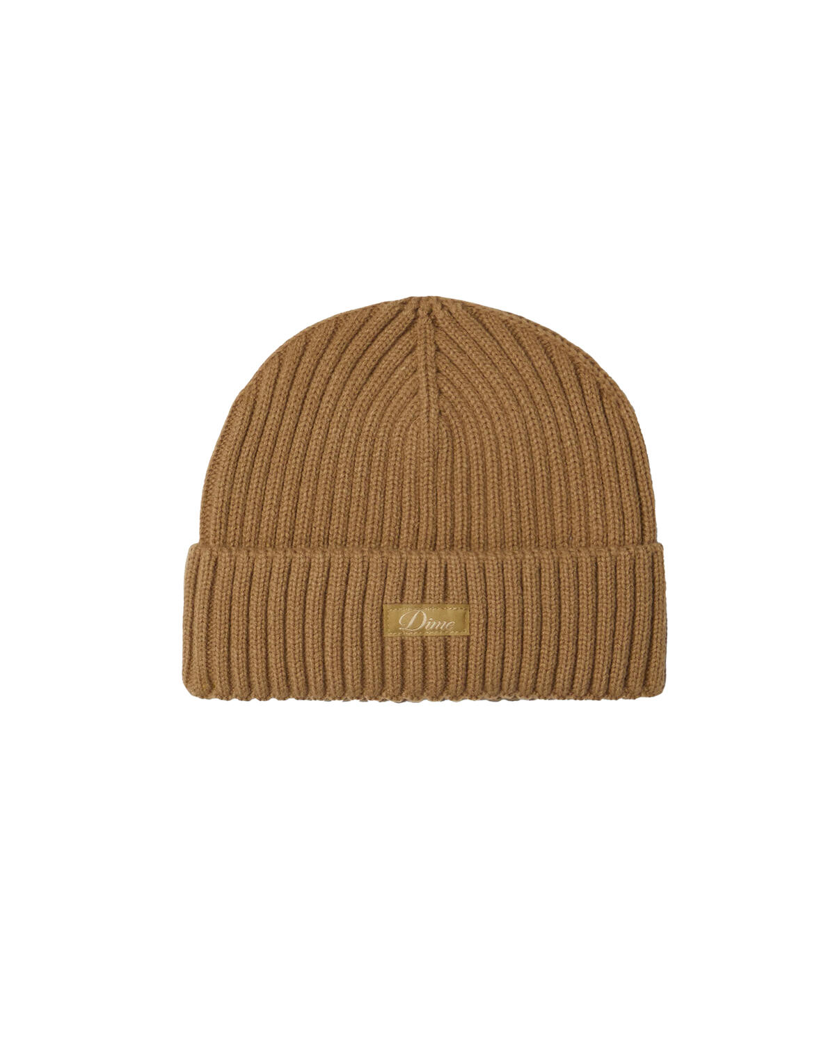Dime Cursive Rib Beanie, coffee