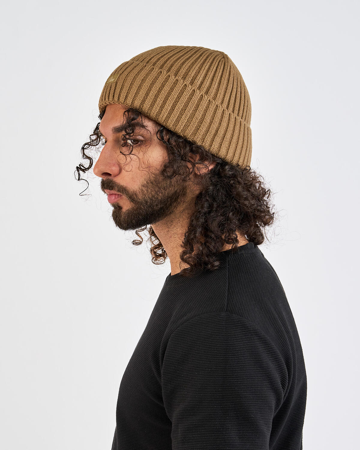 Dime Cursive Rib Beanie, coffee - Image 6