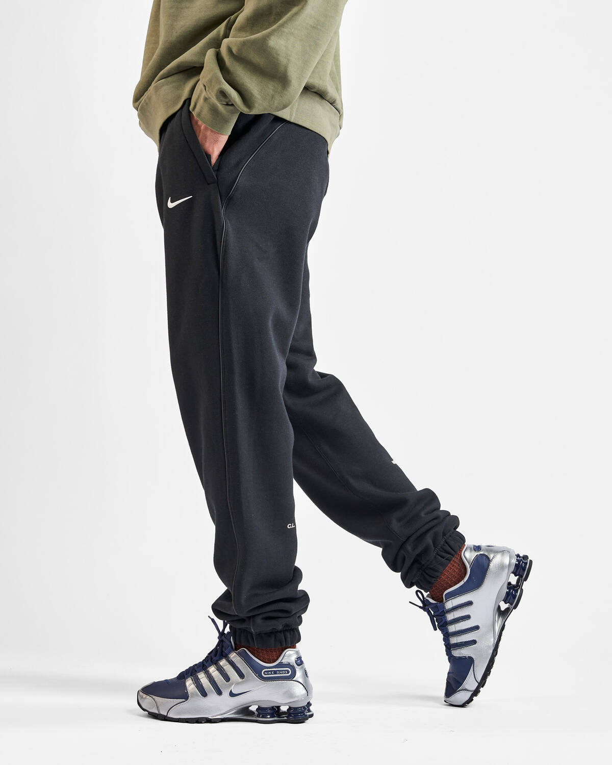 Nike NOCTA Fleece CS Sweat Pants Black/White - Image 37