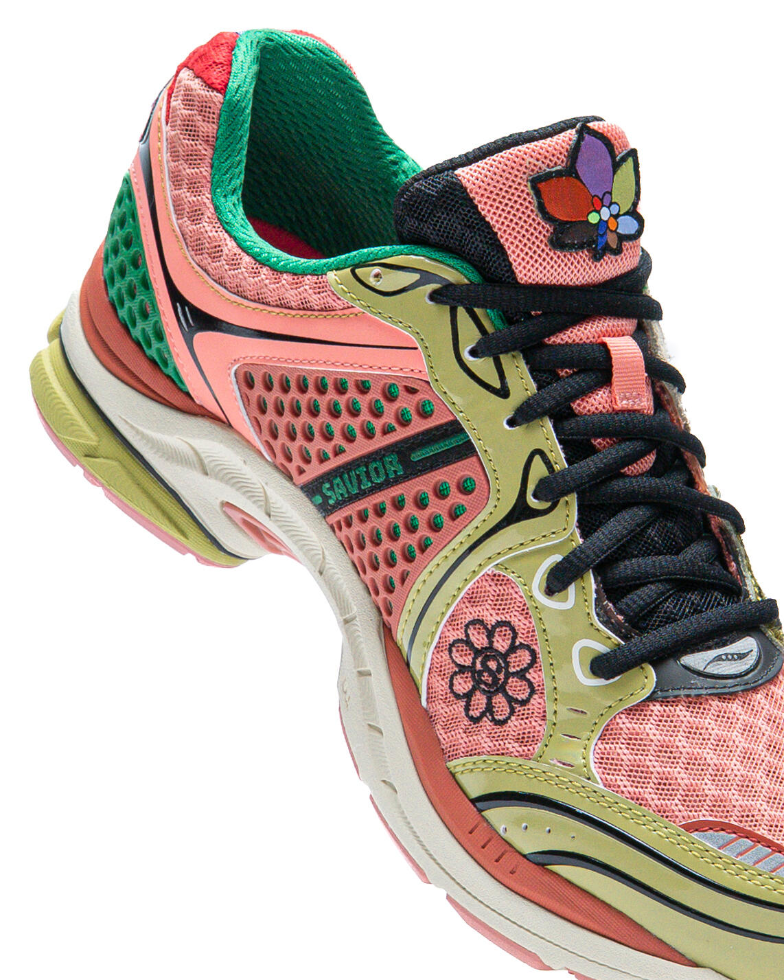 Saucony x Jae Tips Men's "Flowers Grow Uptown" Progrid Triumph 4 (Peach/Leaf) - Image 55