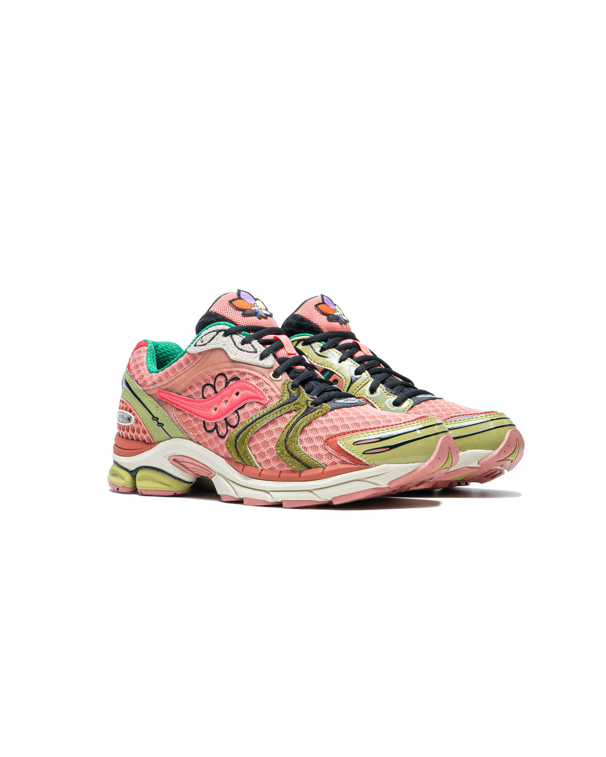 Saucony x Jae Tips Men's "Flowers Grow Uptown" Progrid Triumph 4 (Peach/Leaf) - Image 62