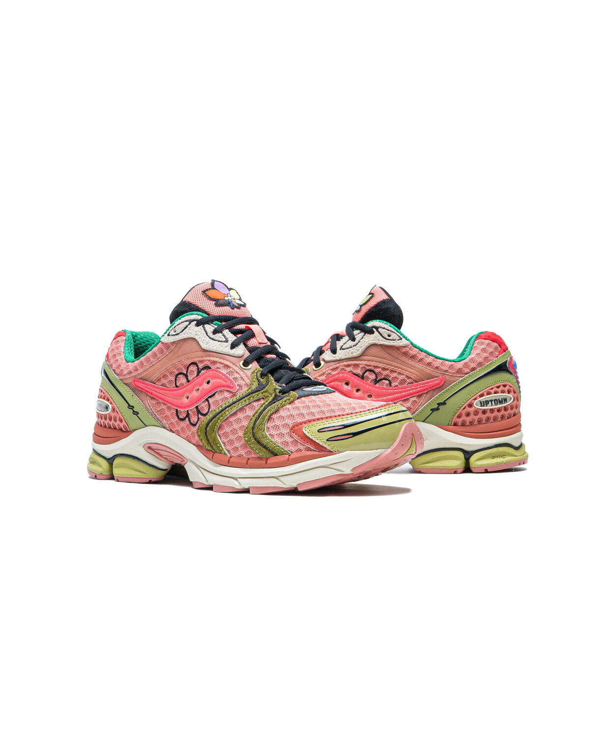 Saucony x Jae Tips Men's "Flowers Grow Uptown" Progrid Triumph 4 (Peach/Leaf) - Image 53