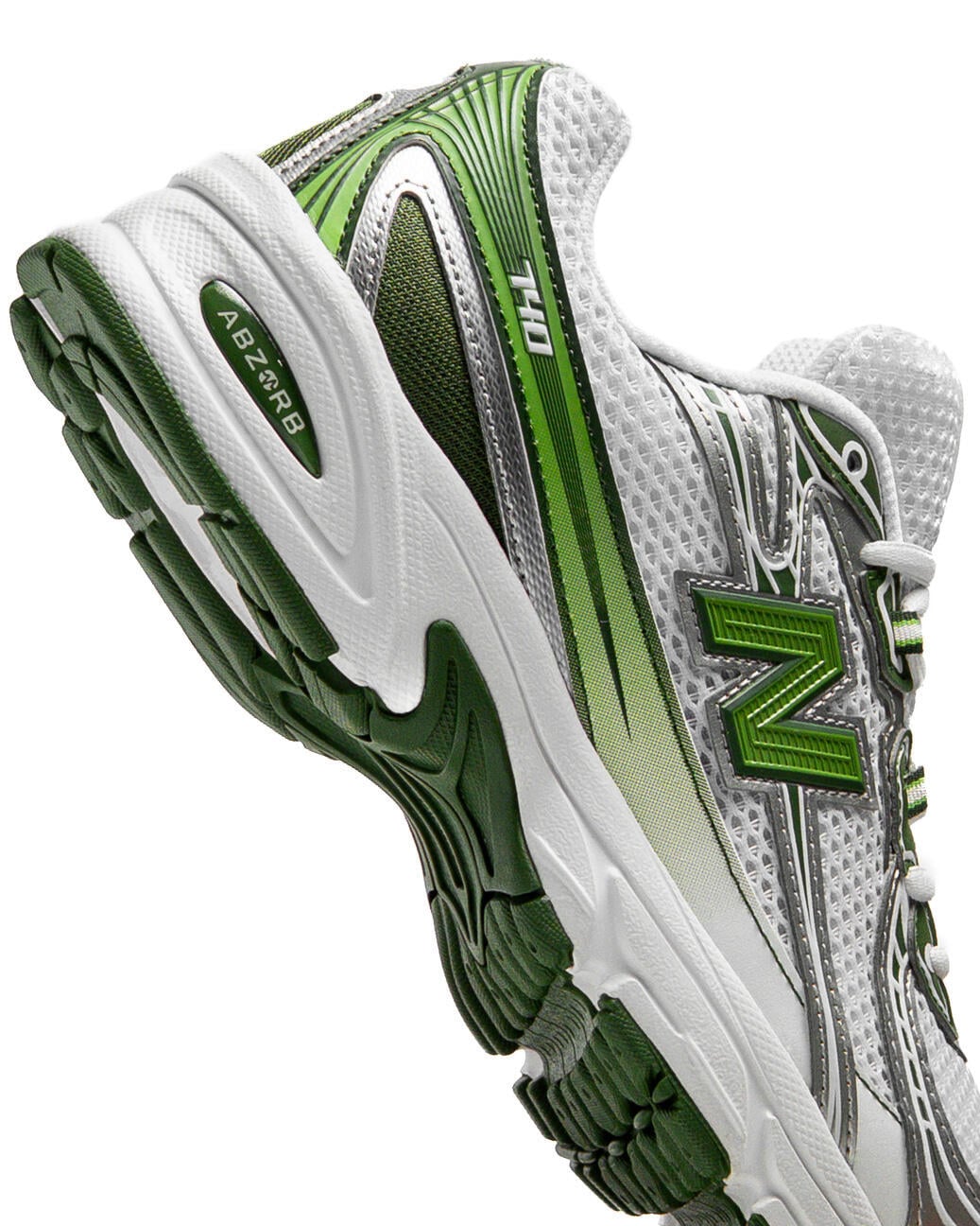 New Balance 740 White / Alpine Green / Dark Alpine Green / Silver Metallic - Image 18