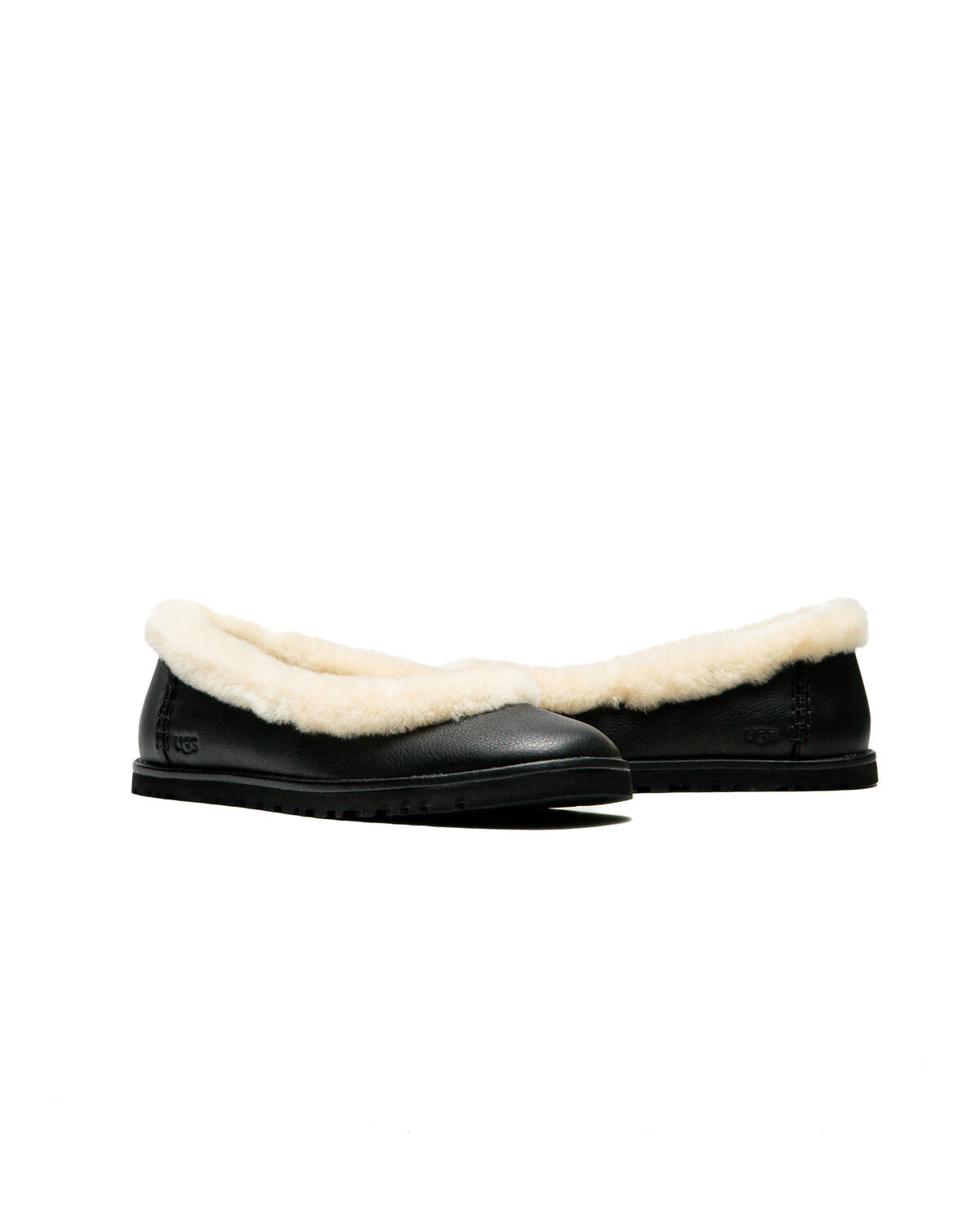 UGG WMNS Zora Leather Ballet Flat - Black - Image 8