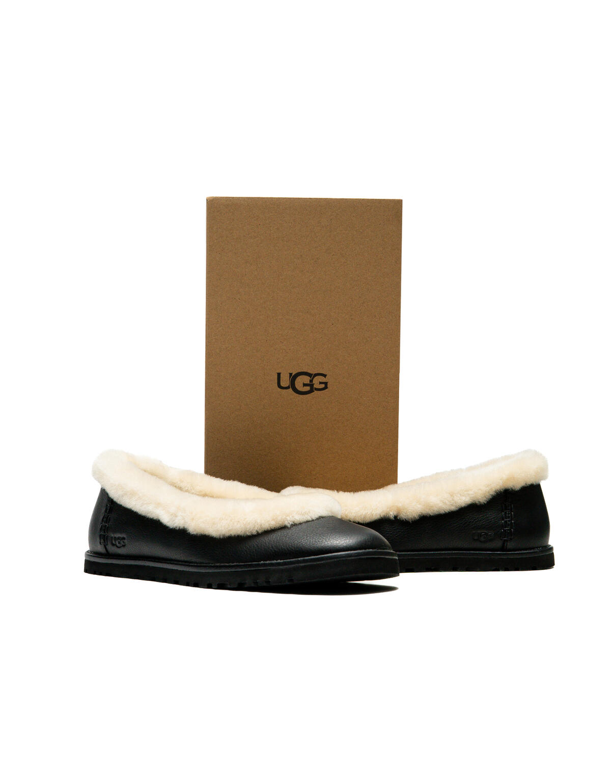 UGG WMNS Zora Leather Ballet Flat - Black - Image 9