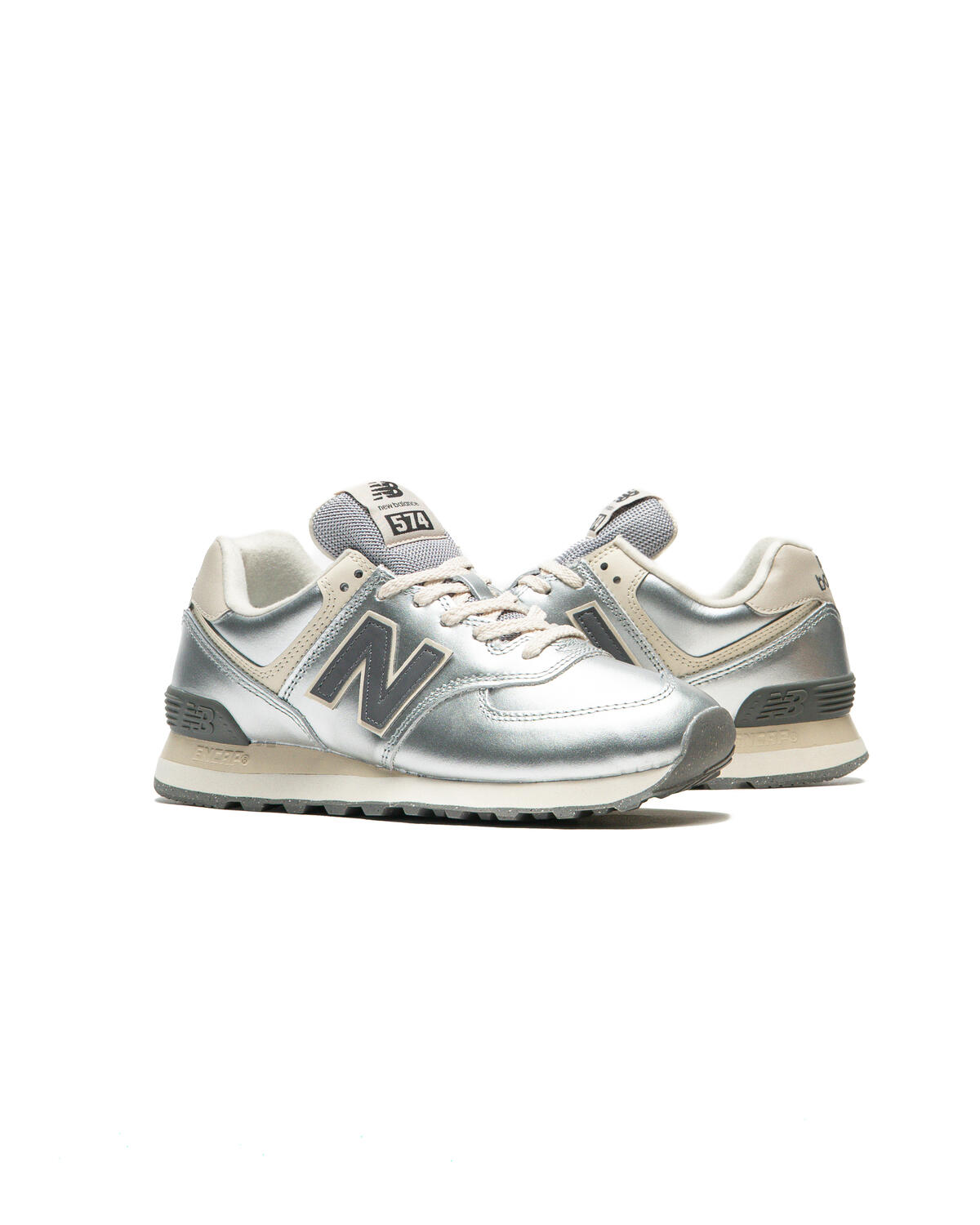 New Balance 574 Metallic Silver (Women's) - Image 9