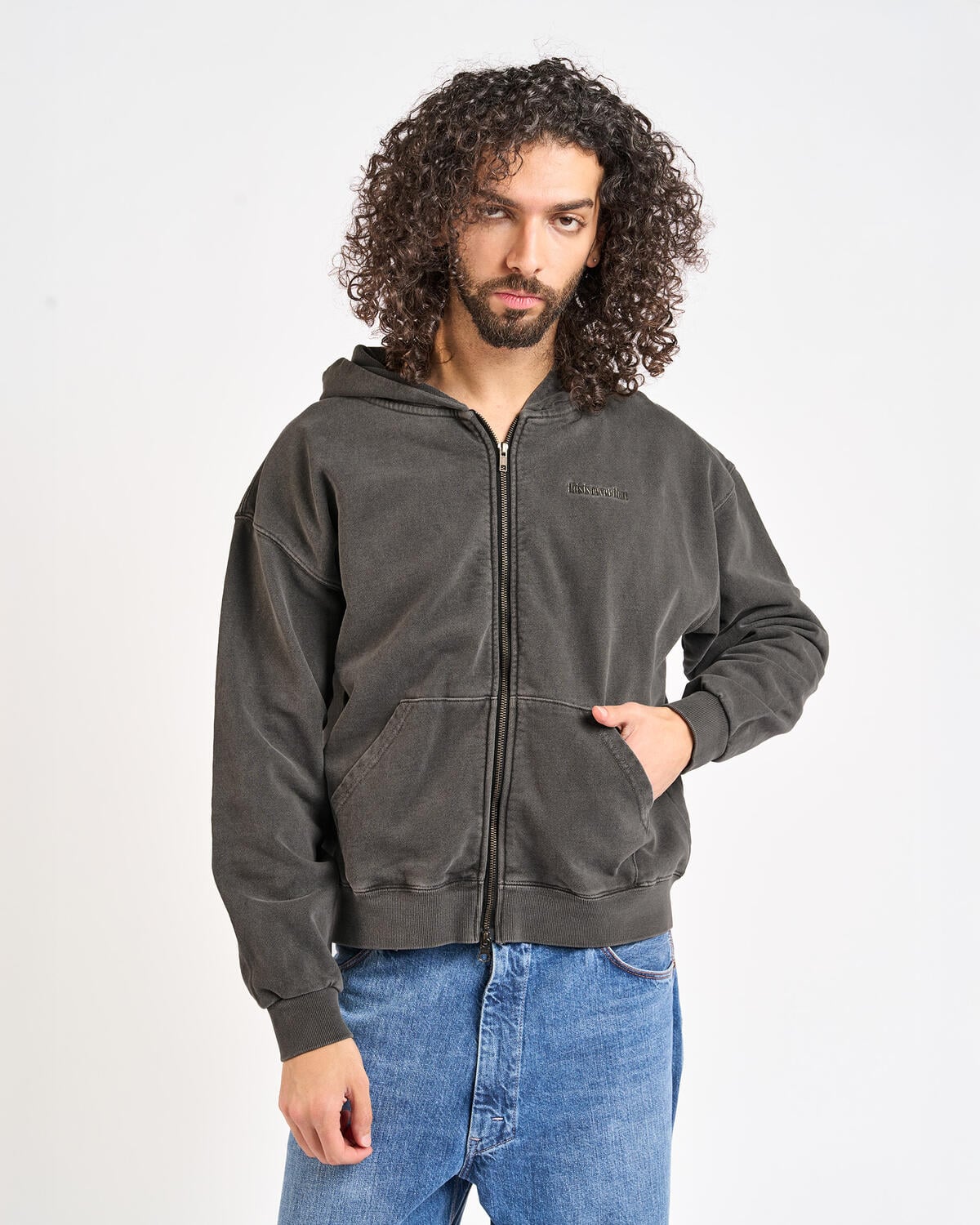 Thisisneverthat Waffle Lined Zip Up Hoodie | TN253TSWHZ01-CHA 