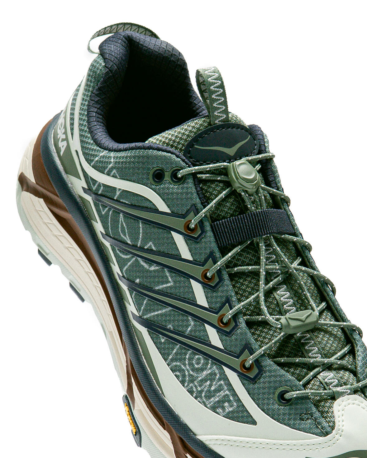 Hoka Mafate Three2 Wordmark - Fern/Varsity Navy - Image 16