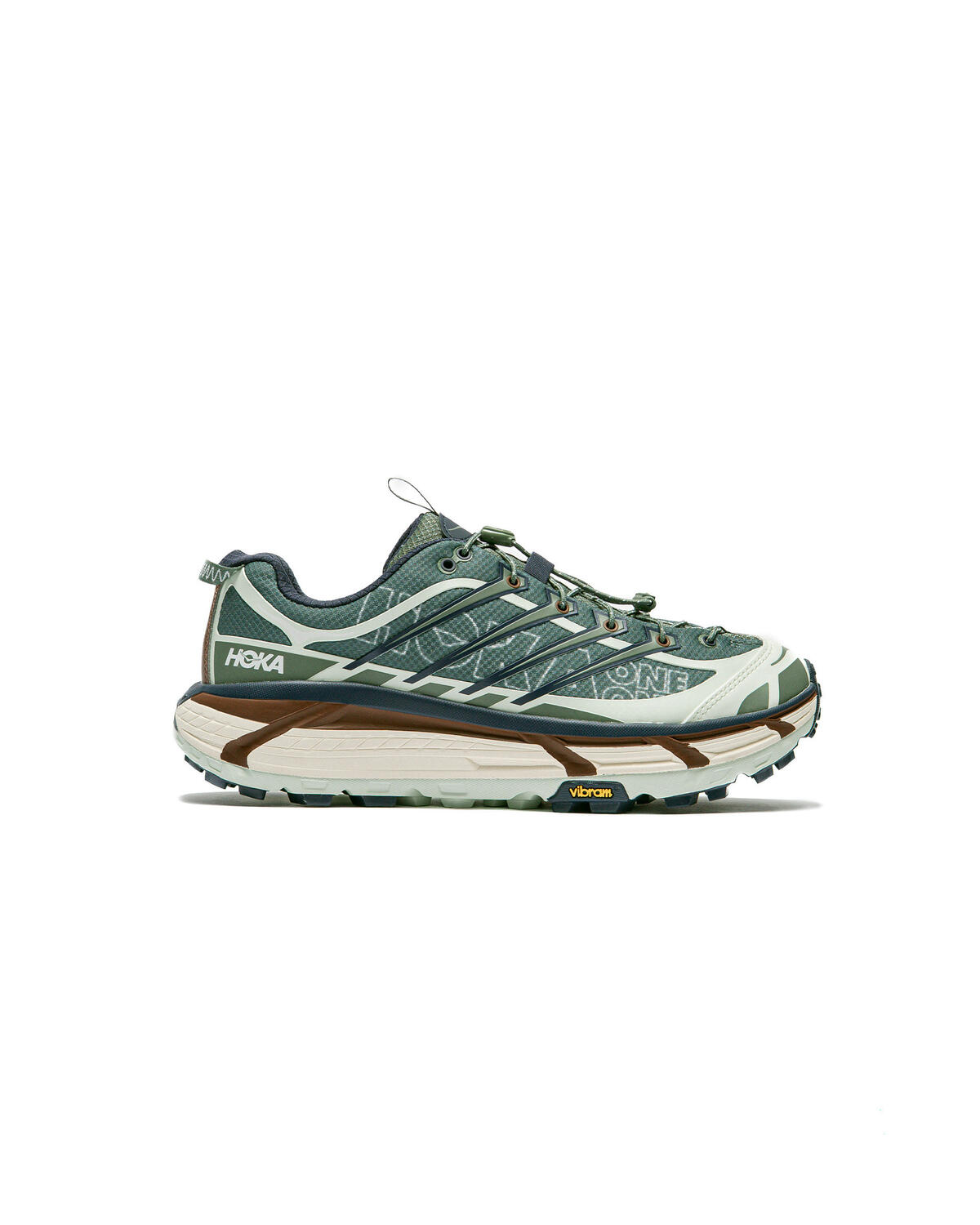 Hoka Mafate Three2 Wordmark - Fern/Varsity Navy - Image 11