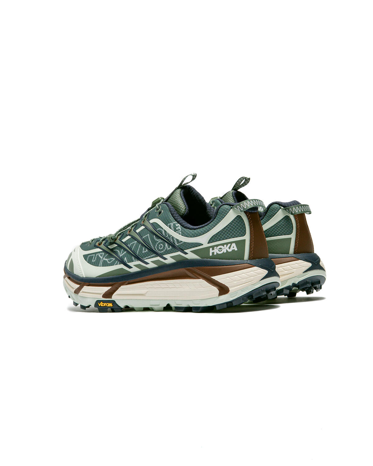 Hoka Mafate Three2 Wordmark - Fern/Varsity Navy - Image 13