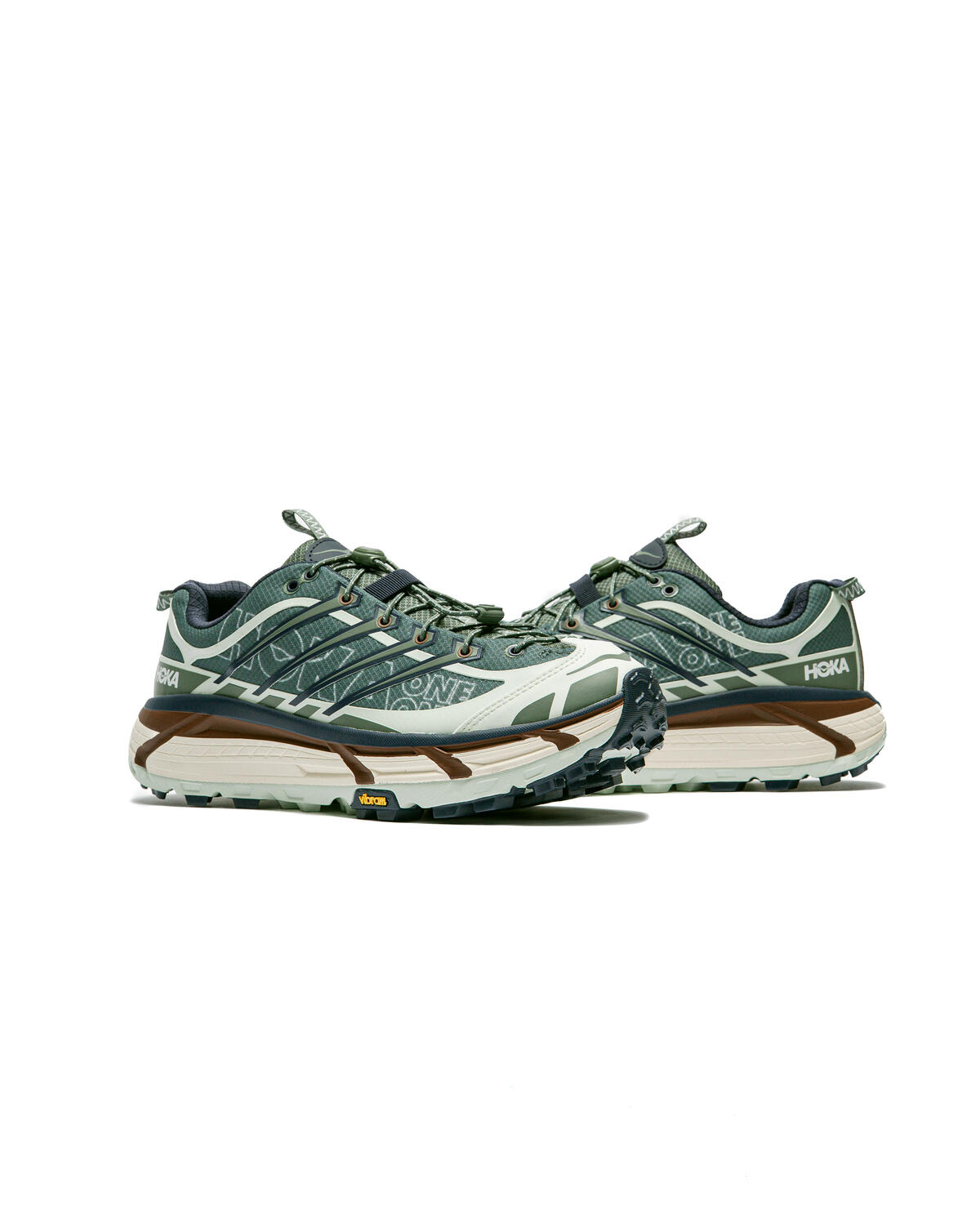 Hoka Mafate Three2 Wordmark - Fern/Varsity Navy - Image 14