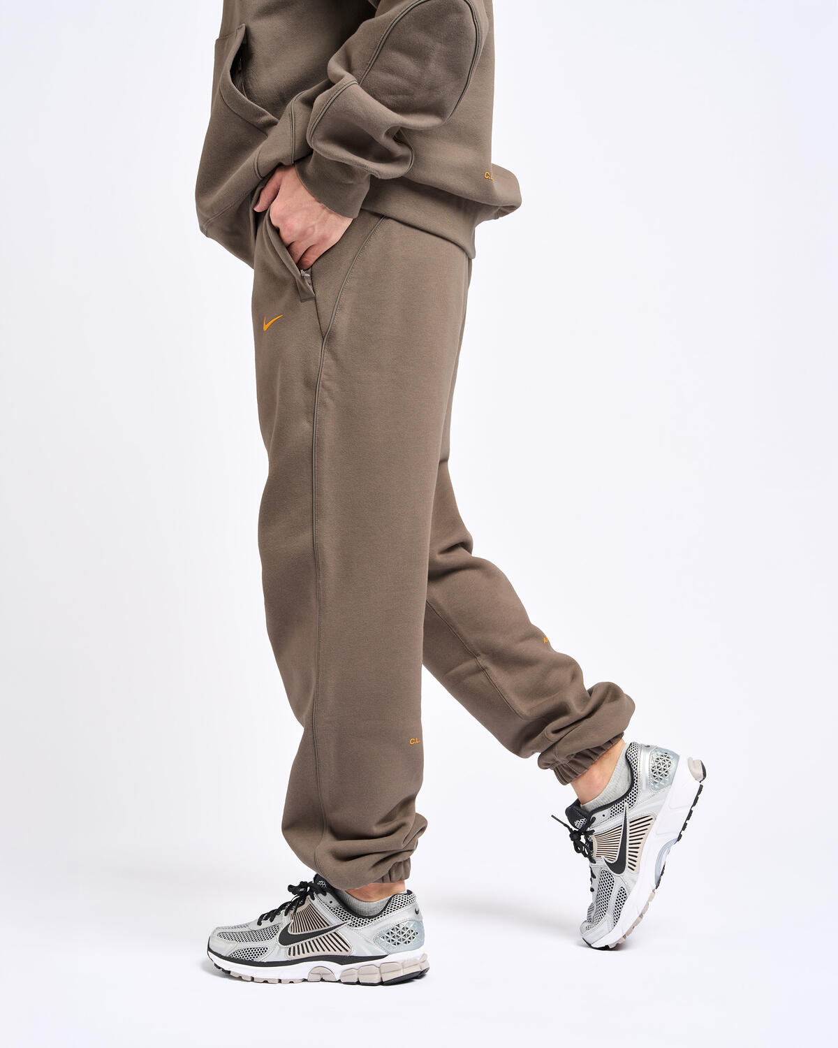 Nike NOCTA Fleece Sweatpants Olive Grey/Yellow Ochre - Image 23