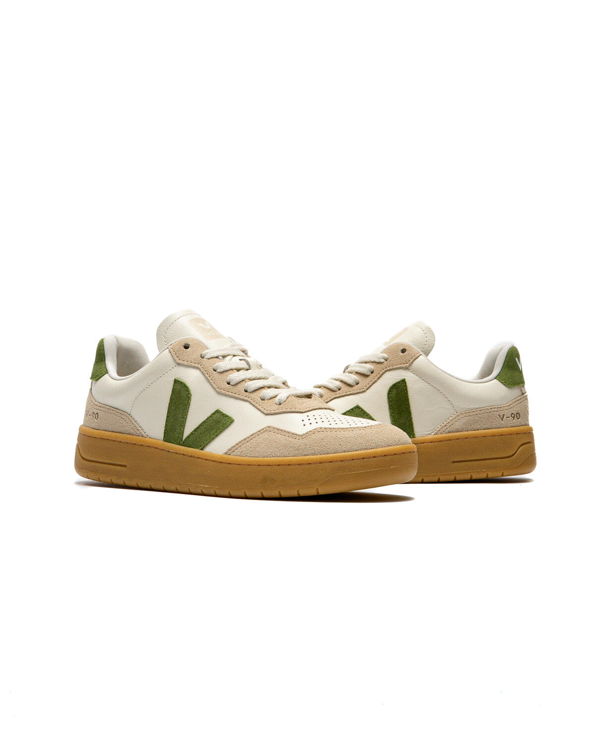 Veja V-90 Leather Suede Sneakers - Image 8