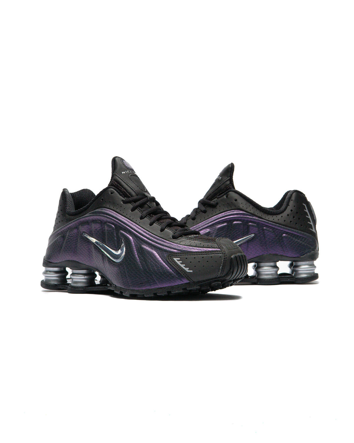 Nike Shox R4 - Black / Anthracite / Metallic Silver / Purple Dynasty - Image 24