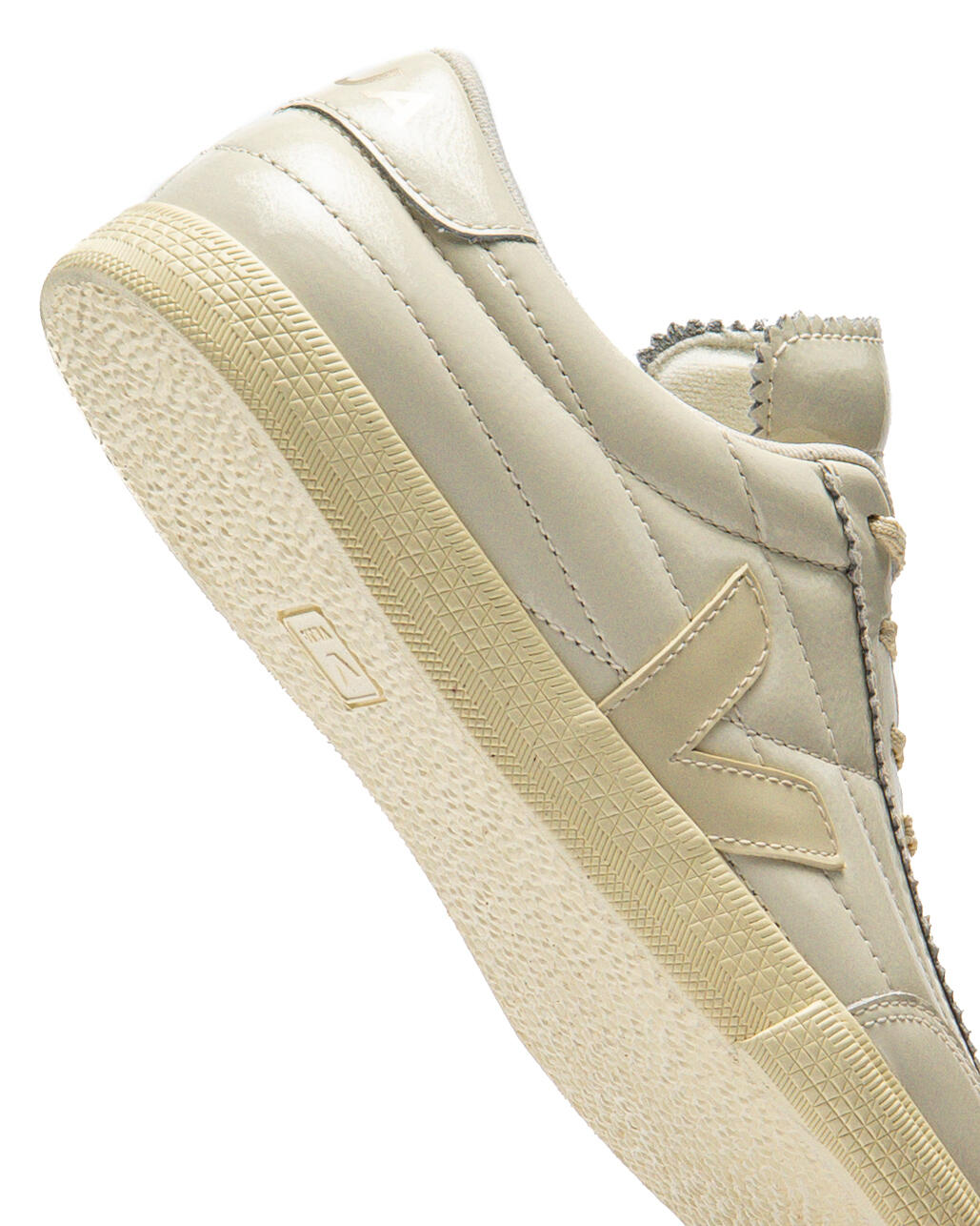 Veja Womens Panenka Patent Leather Sneakers - Off White - Image 14