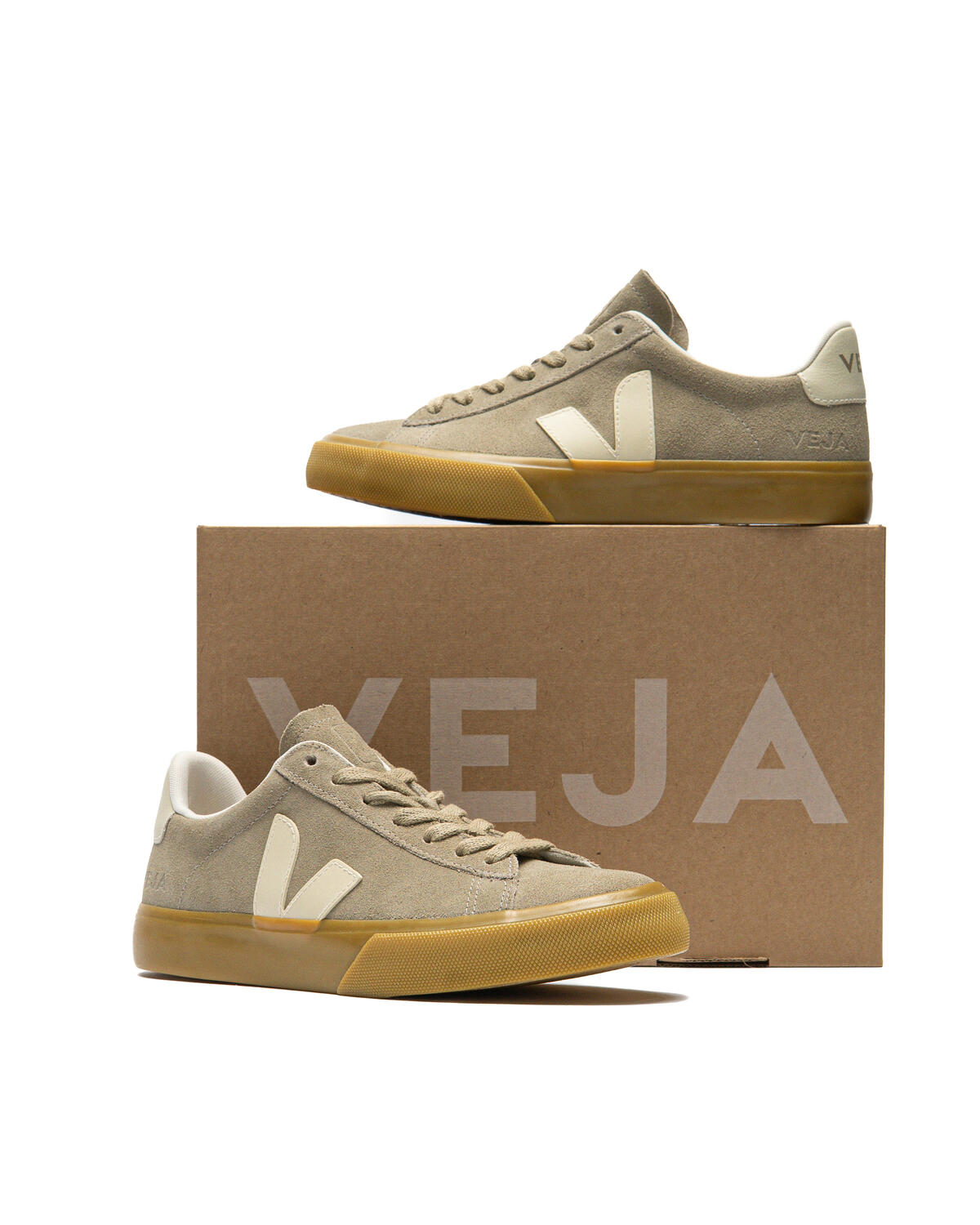 Veja Campo Suede Taupe Pierre Natural Sneakers (Women's) - Image 6