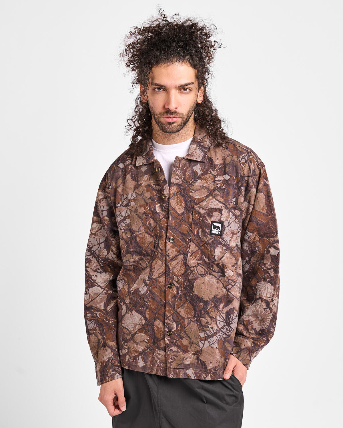 Obey Fence Camo Woven Shirt - Image 4