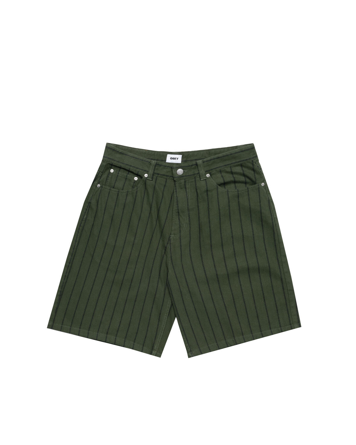 Obey Stripe Baggie Denim Short - Image 2