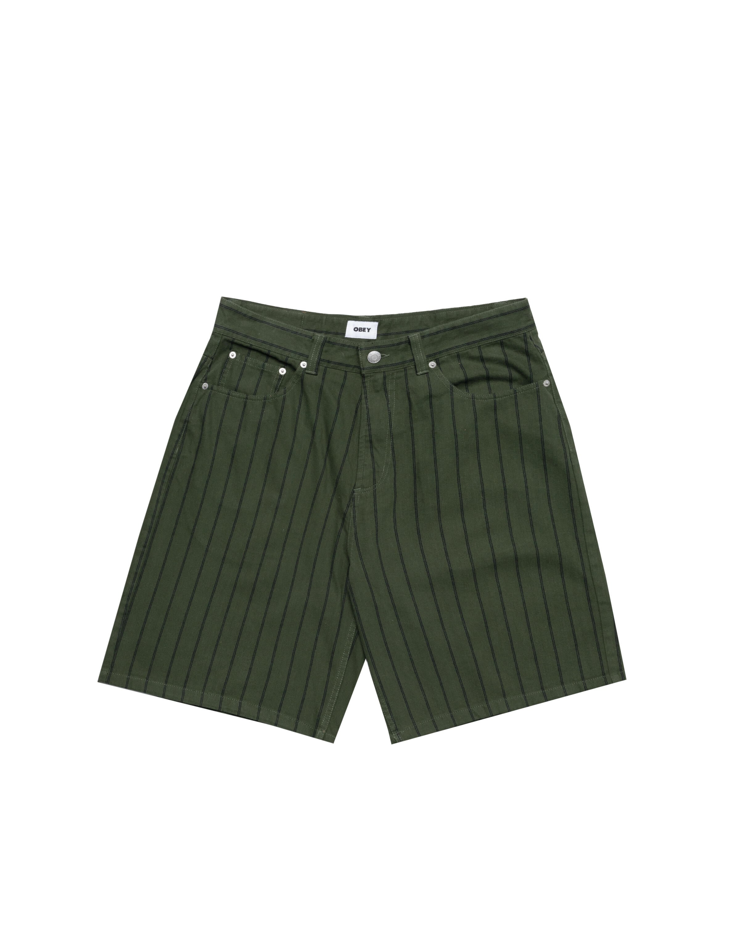 Obey STRIPE BAGGY DENIM SHORT