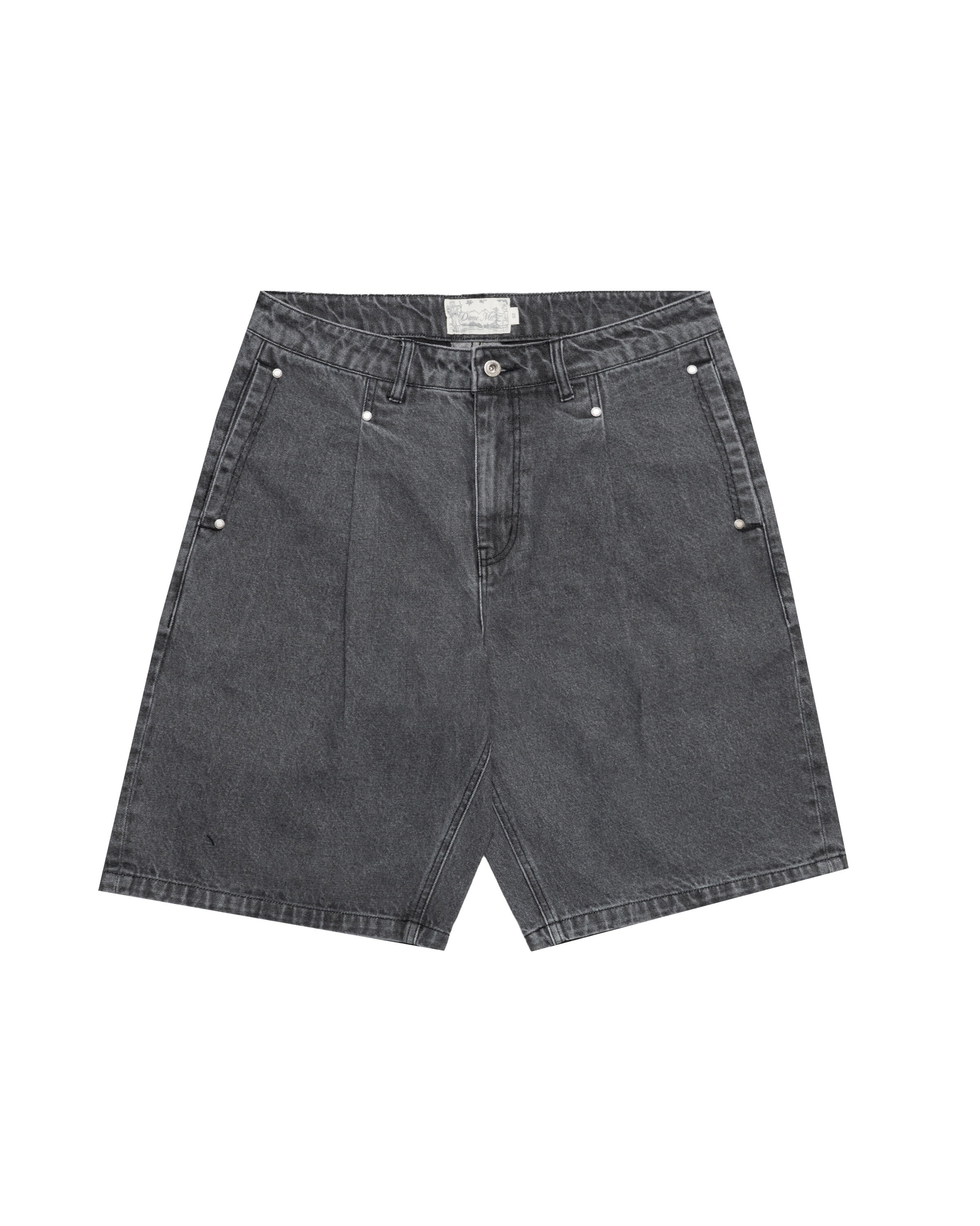 Dime Pleated Denim Shorts