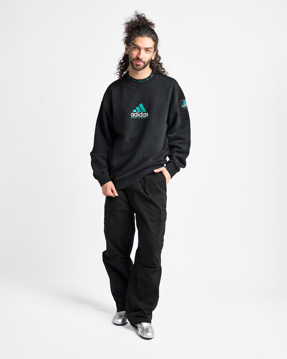 Adidas Equipment Washed Crew Neck Sweatshirt - Image 3