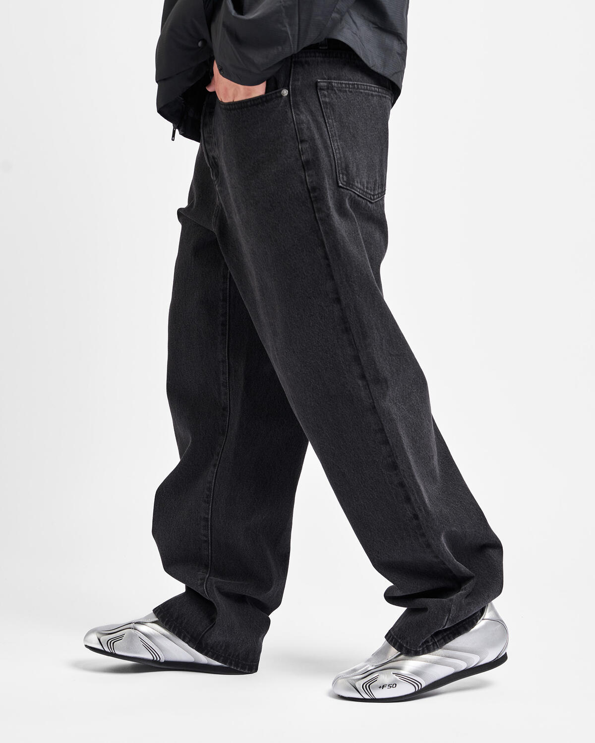 Obey Bigwig Baggy Denim - Faded Black - Image 7