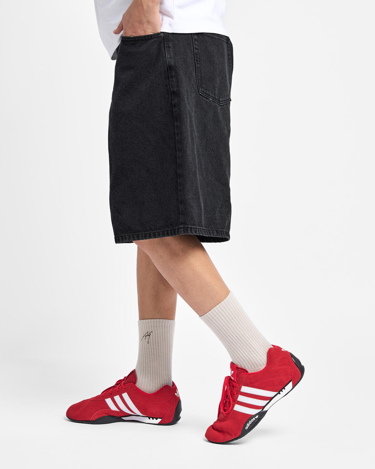 Obey Bigwig Baggy Denim Shorts - Faded Black - Image 7