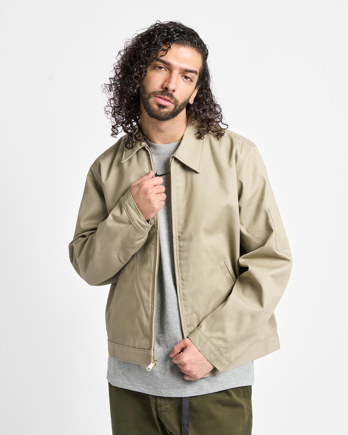Dickies Lined Eisenhower Jacket Khaki - Image 4