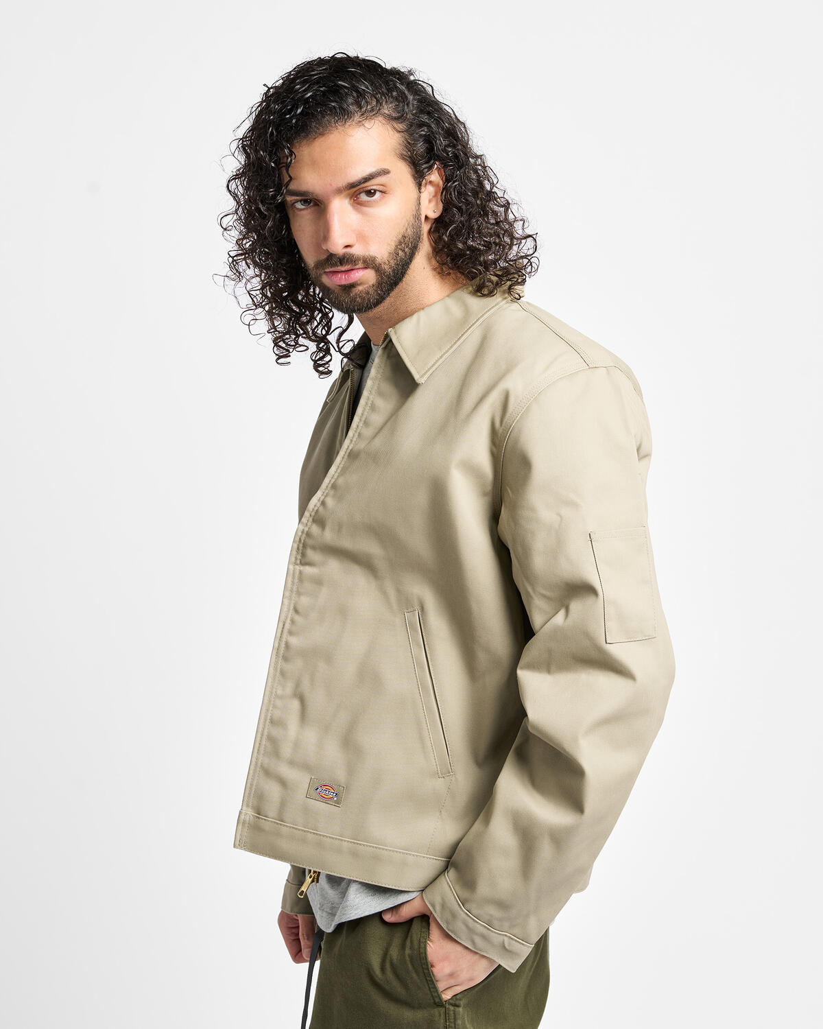 Dickies Lined Eisenhower Jacket Khaki - Image 5