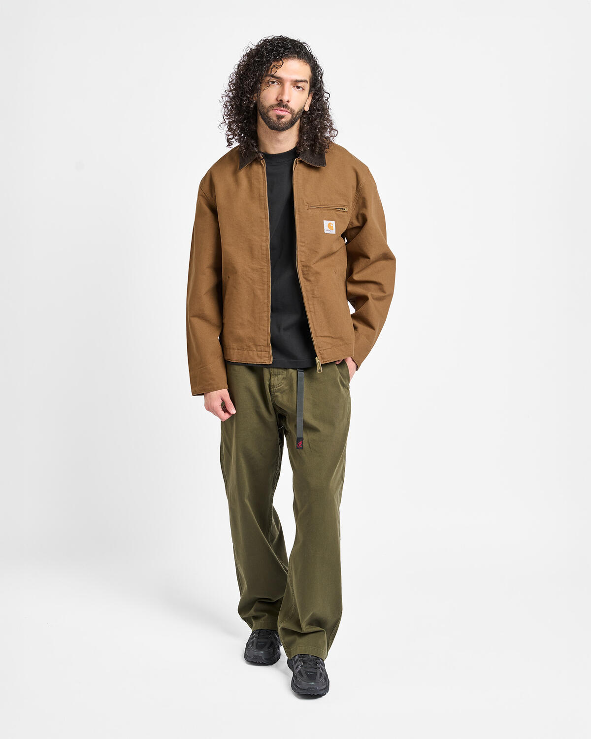 carhartt tobacco jacket WIP Detroit (Winter) UNISEX Hamilton Brown/ Rigid stitch details provide extra durability. Carhartt WIP Detroit Jacket (Hamilton