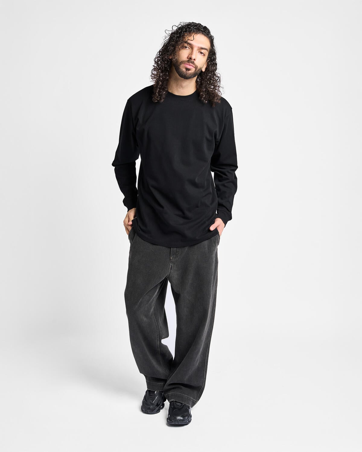 Afew Goods Essential Longsleeve | AG-004-D-LS-BLK | AFEW STORE