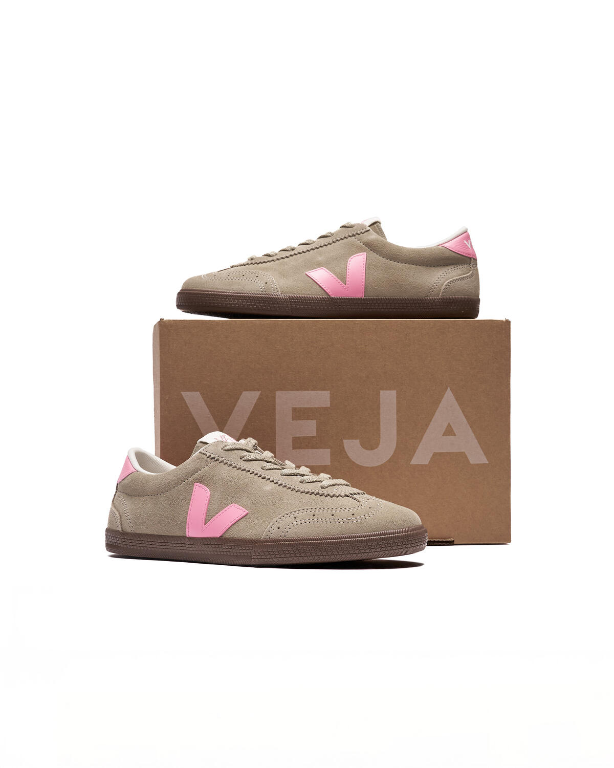 Veja "Volley Suede" Womens - Taupe Malibu Bark - Image 15