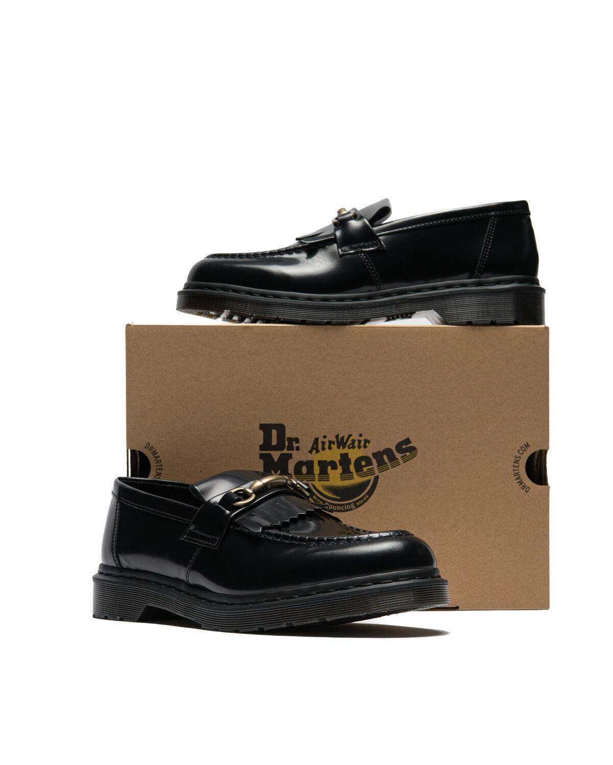 Dr. Martens Adrian Snaffle Smooth Leather Kiltie Loafers in Black - Image 12