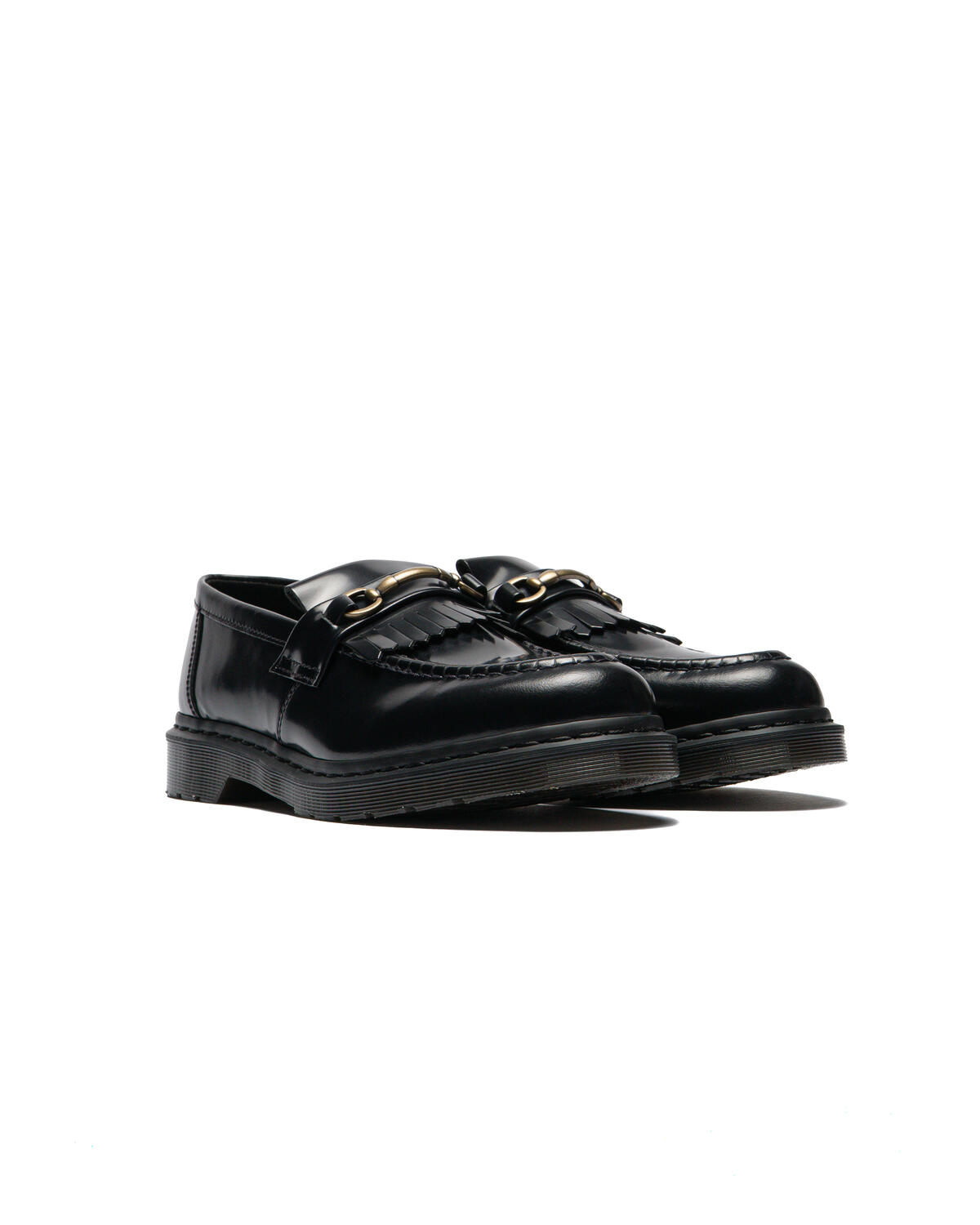 Dr. Martens Adrian Snaffle Smooth Leather Kiltie Loafers in Black - Image 9