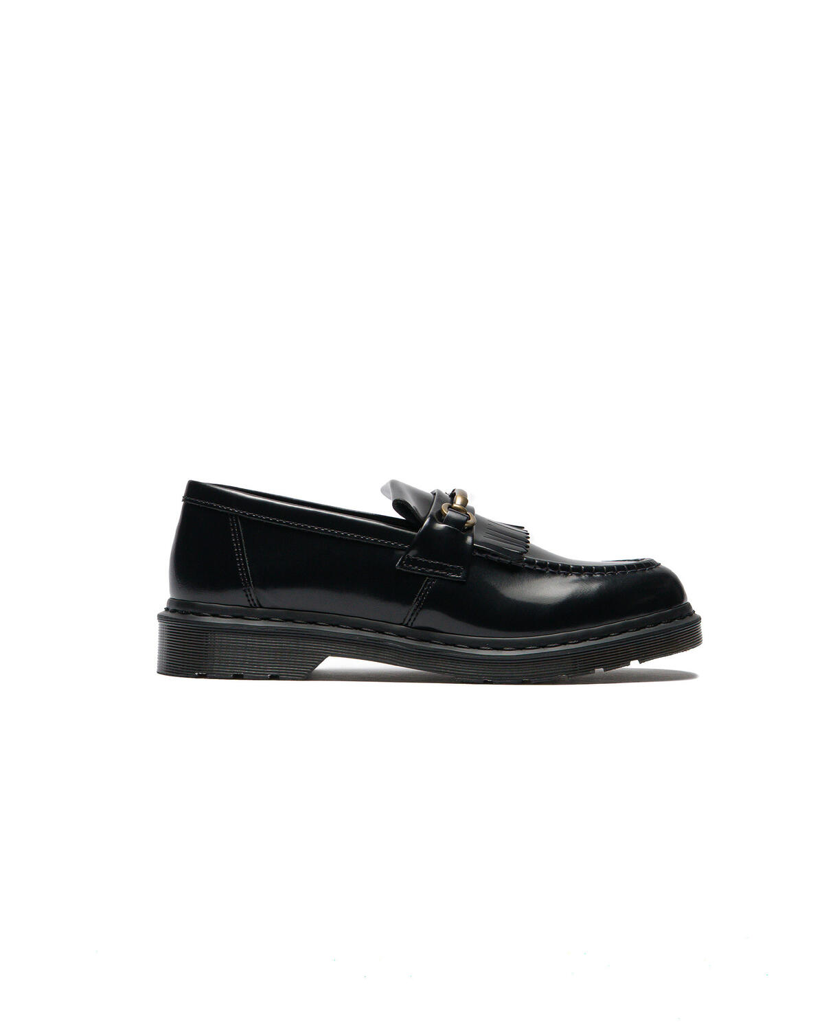 Dr. Martens Adrian Snaffle Smooth Leather Kiltie Loafers in Black - Image 8
