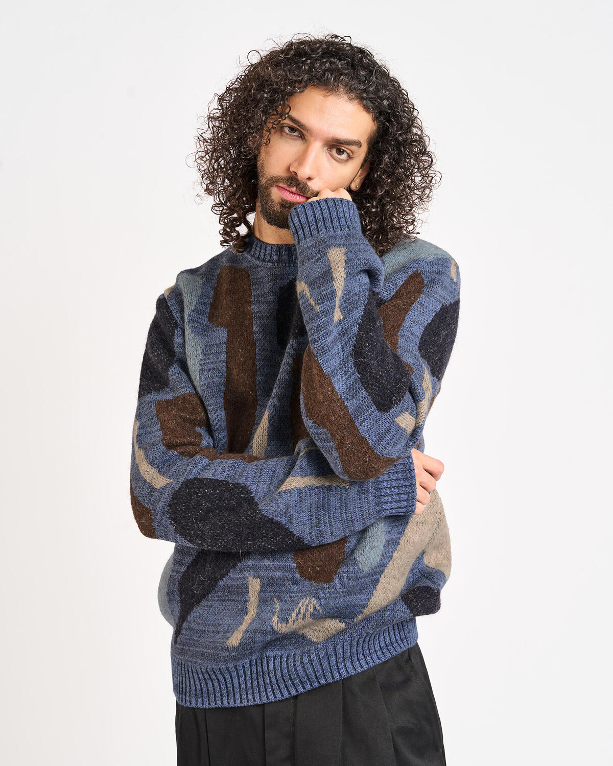 by Parra Detached Knitting Sweatshirt - Blue - Image 4