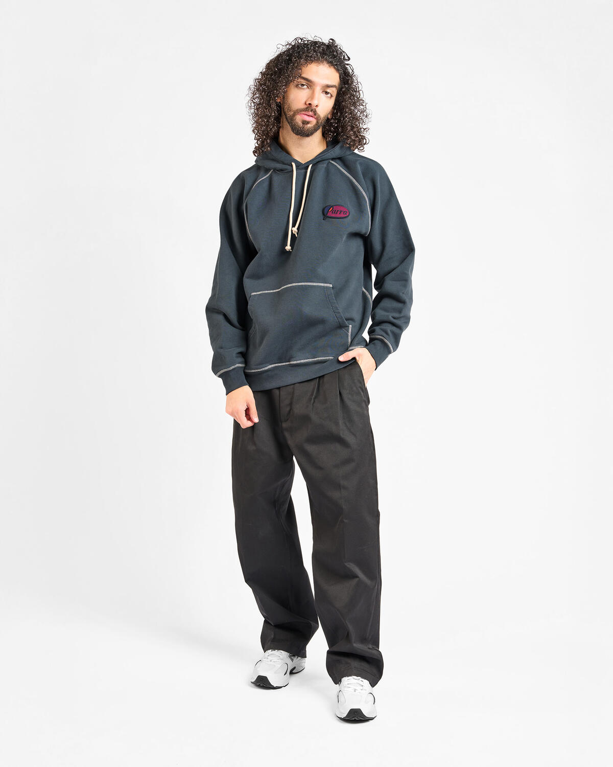 by Parra Circled Script Logo Hooded Sweatshirt - Image 3