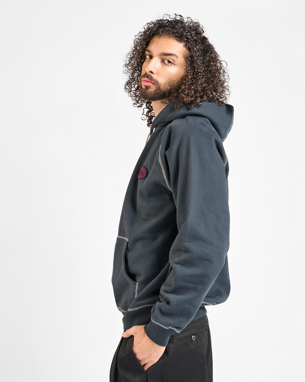 by Parra Circled Script Logo Hooded Sweatshirt - Image 5