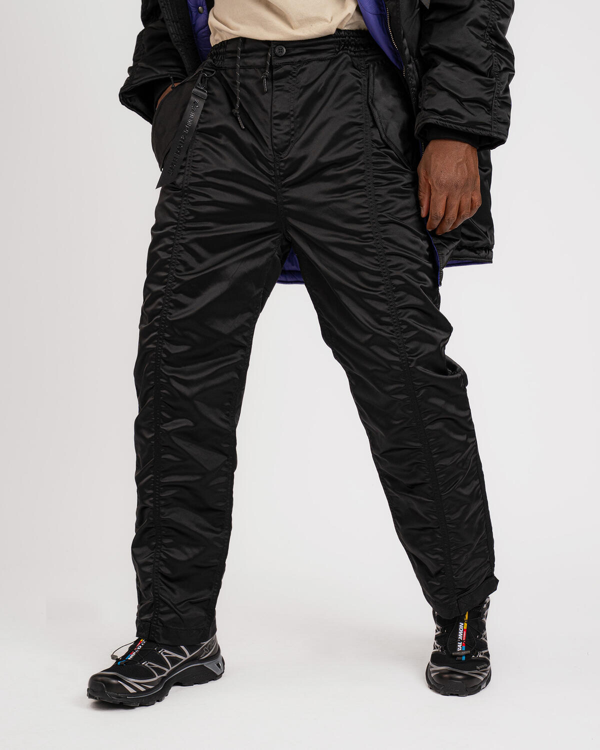 AF x WDS REFLECTOR NYLON PANT BLACK Alpha Industries MA-1 Nylon 