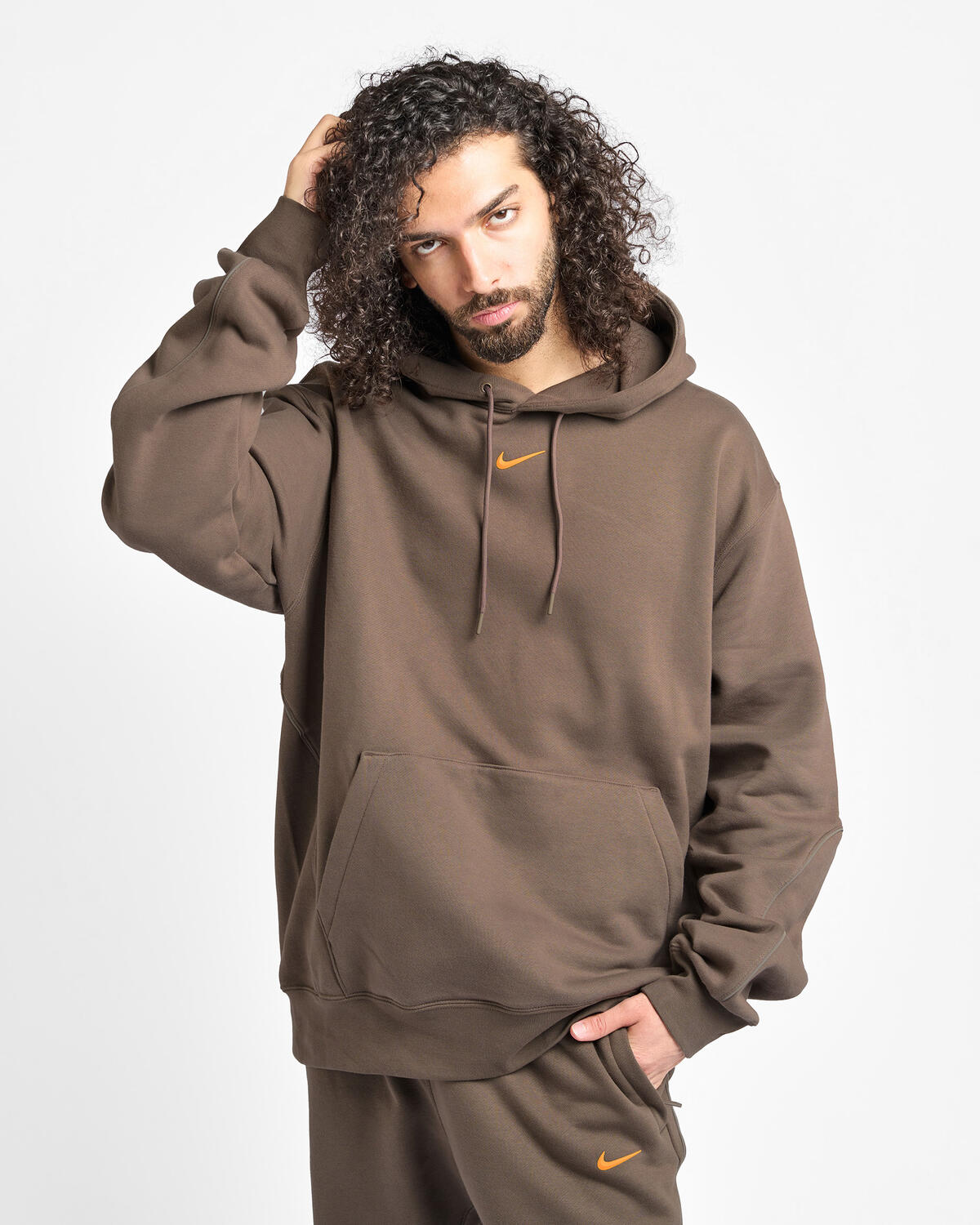 Nike NOCTA Fleece CS Hoodie 2 Olive Grey - Image 17