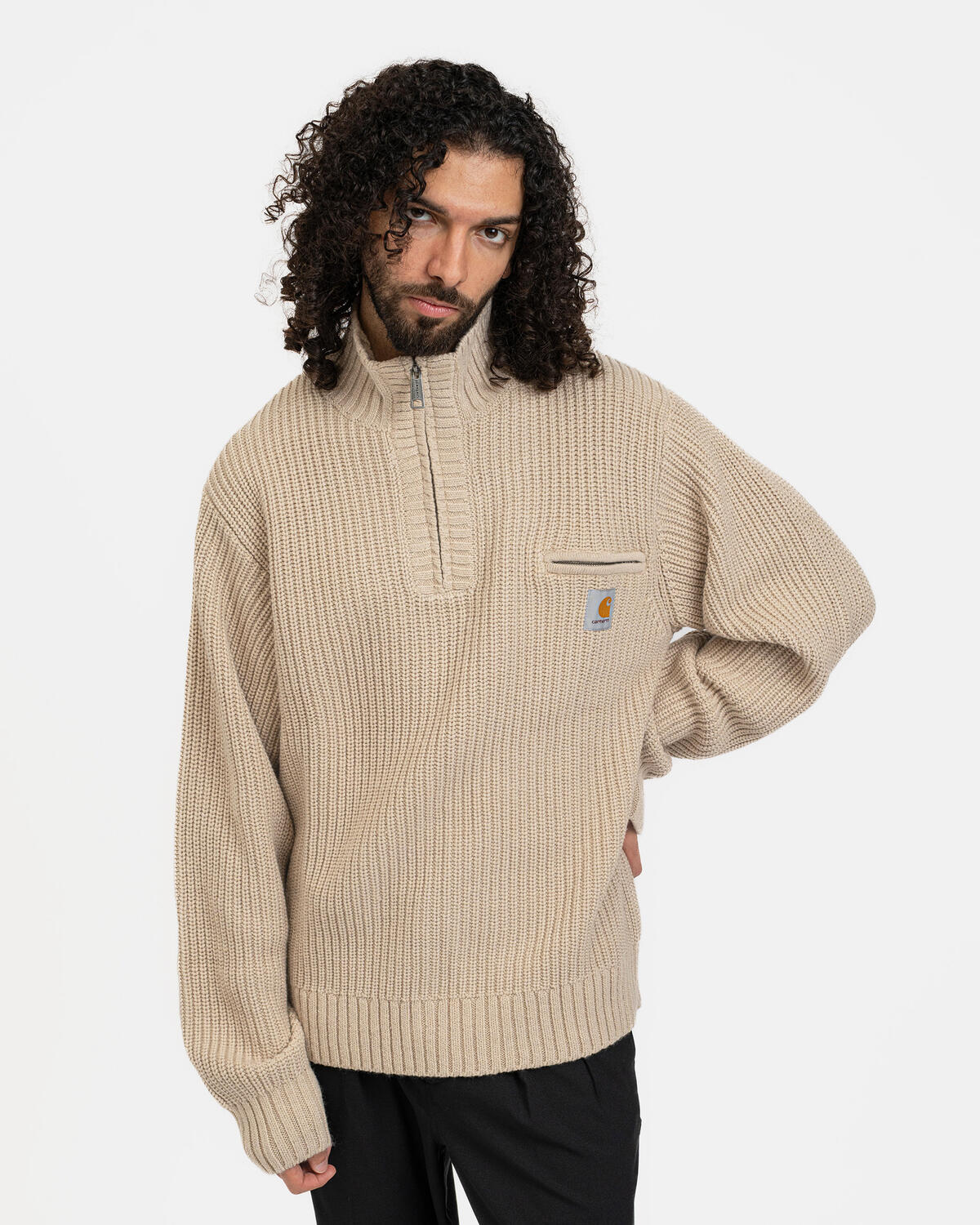 Carhartt WIP Detroit Half Zip Sweater | I035398.2LPXX | AFEW STORE