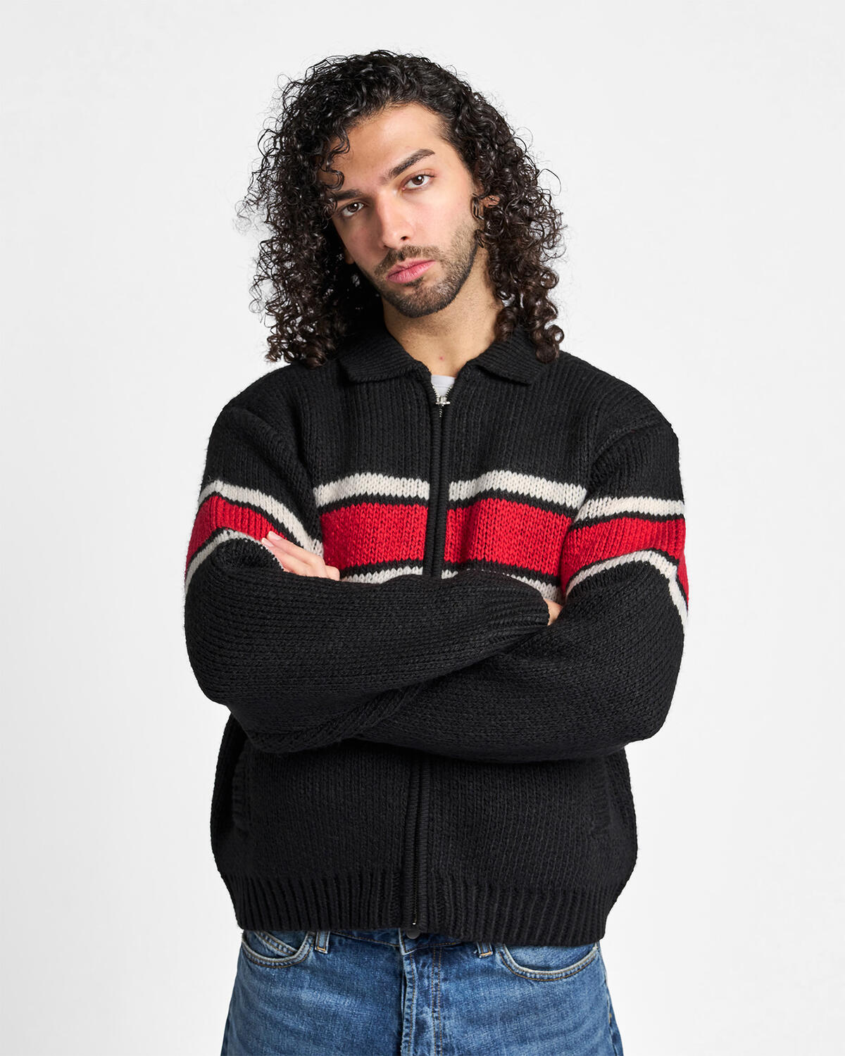 Obey Bernard Zip Up Sweater - Image 4