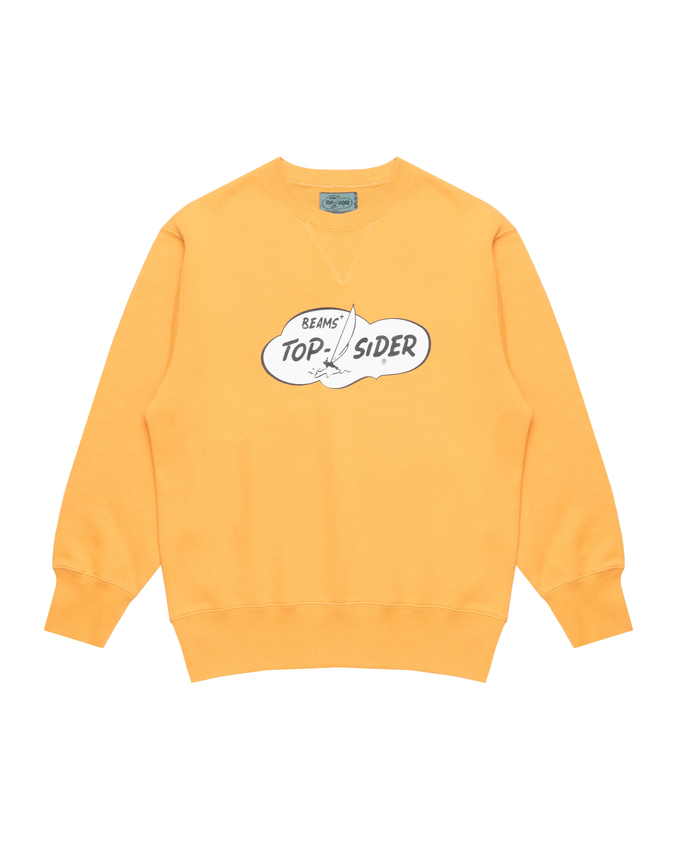 Beams+ Sweat Crew Print