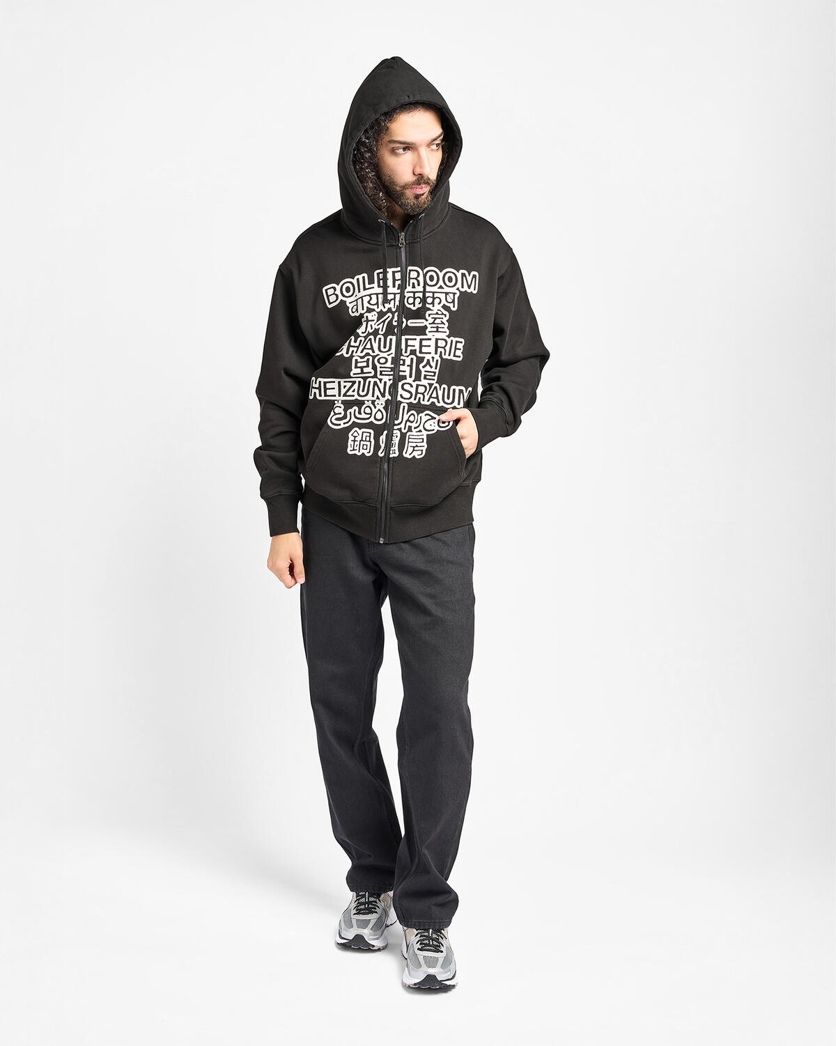 Boiler Room Language Zip-Up Hoodie - Image 3