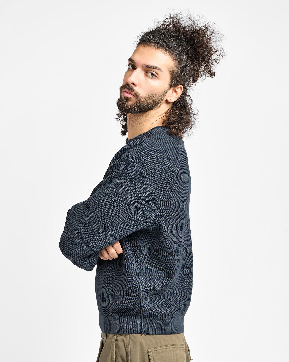Dime Wave Knit Sweater | DIMEHO255NVY | AFEW STORE