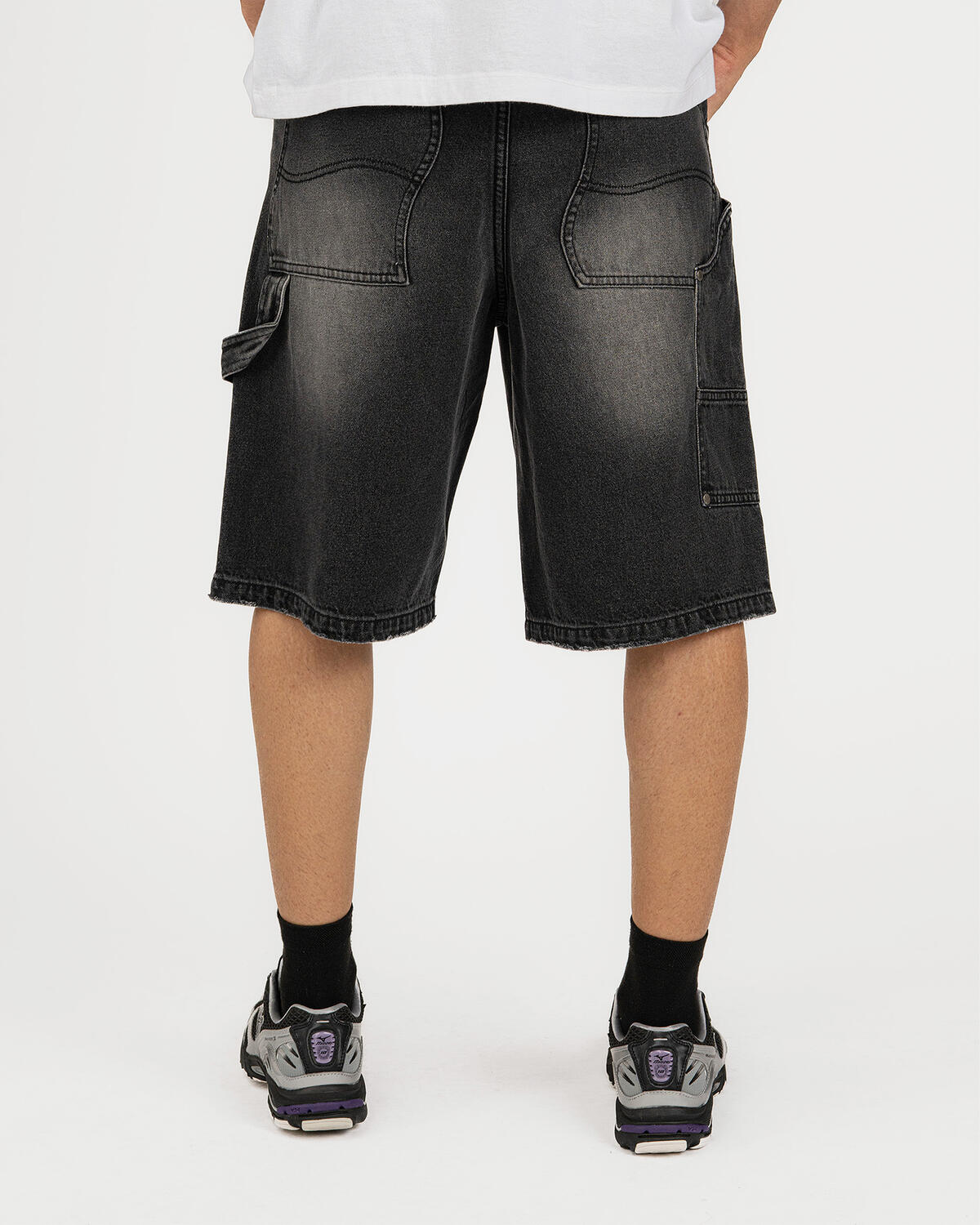 Dime Carpenter Denim Shorts | DIMESU2517BLK | AFEW STORE