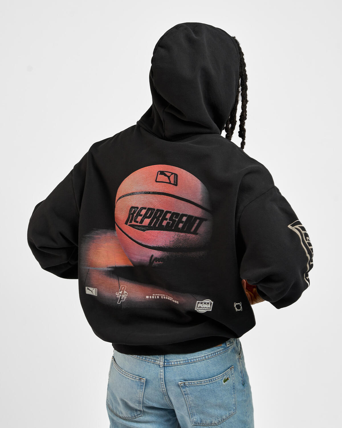 PUMA x Represent Oversized Hoodie - Puma Black - Image 10