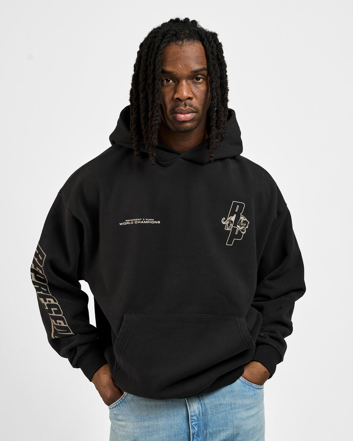 PUMA x Represent Oversized Hoodie - Puma Black - Image 8