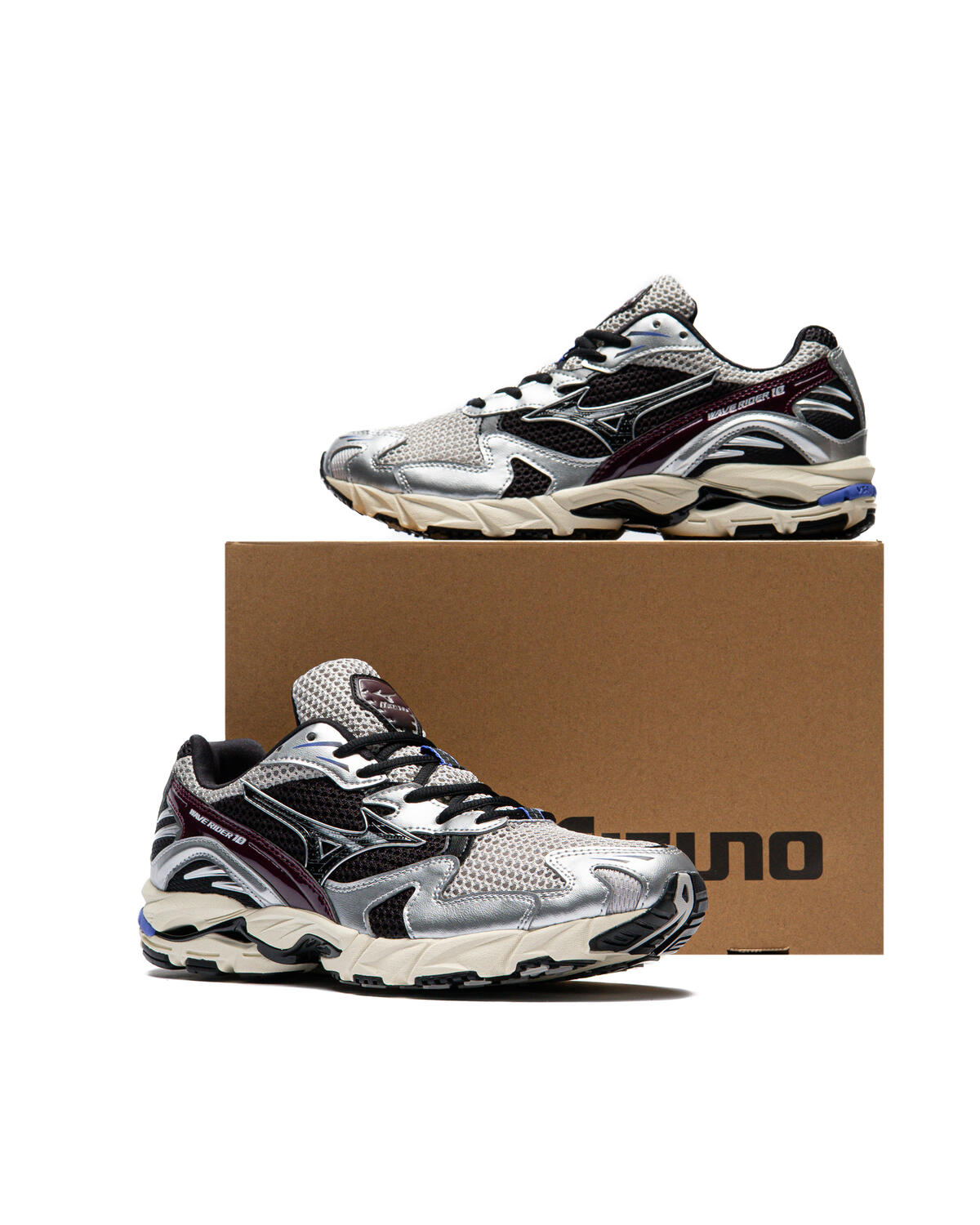 Mizuno Wave Rider 10 Sport Harbor Mist / Black / Fig - Image 12
