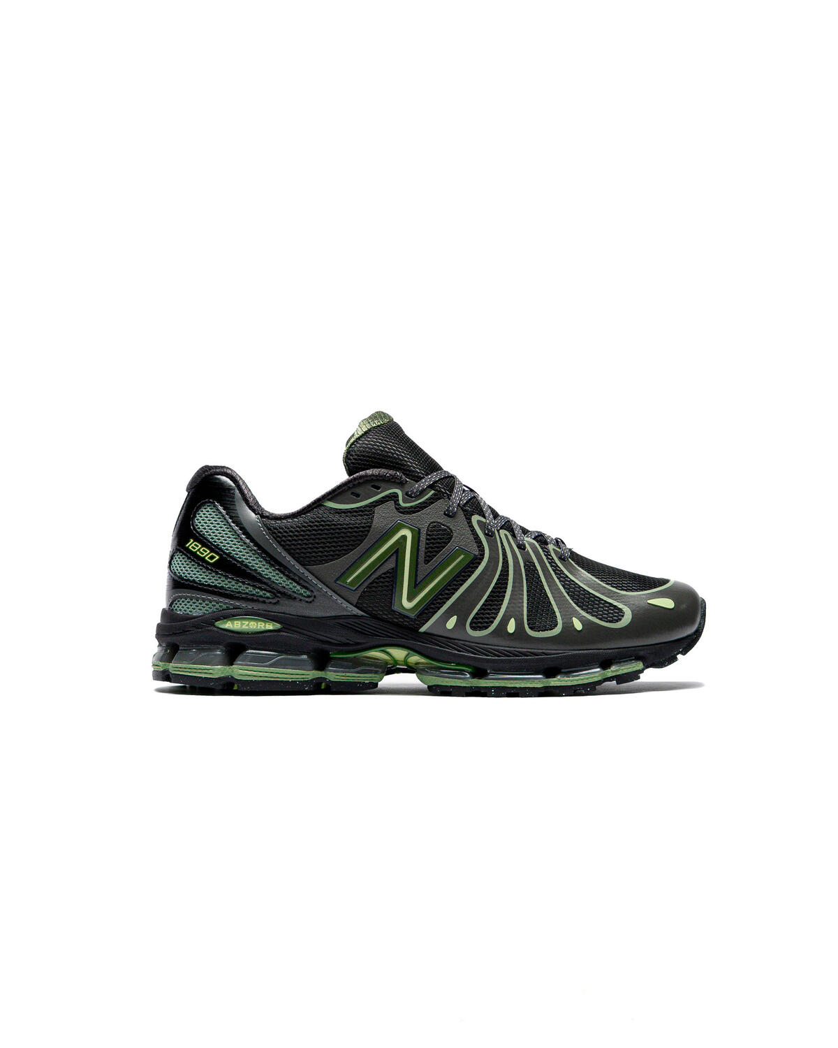 New Balance Abzorb 1890 - Faded Black / Utility Green (Women's) - Image 55
